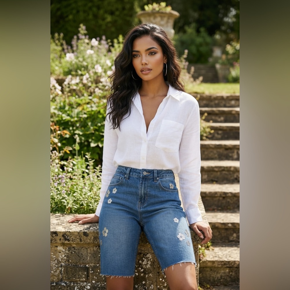 🌟B515. Stylish Chic Sequins Bermuda Shorts